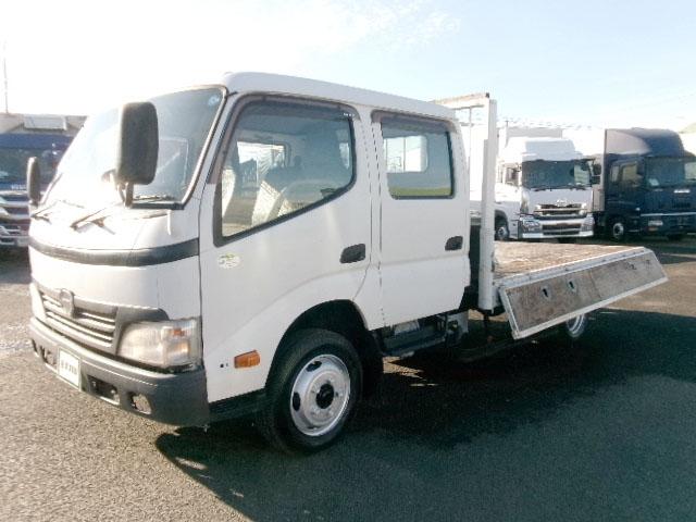 デュトロ 　ダブルキャブ　７人乗り　積載２ｔ　荷台寸３４６ｘ２０８ｘ３８　荷台床木張り　ワイドボディ　ロープ穴有　アオリサポート付　全席パワーウインドウ　　電動キャブチルト　ＥＴＣ付（動作未確認）　走行１６万ｋｍ（18枚目）