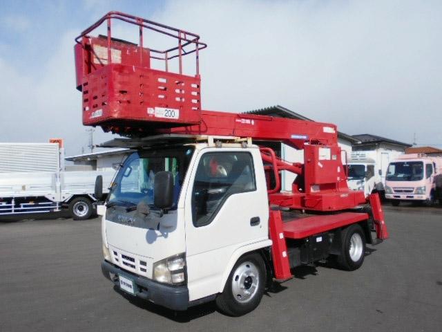 　高所作業車　上物アイチ製　スカイマスター　型式ＳＳ１２Ａ　地上高１１．９ｍ　バケット積載荷重２００ｋｇ　首振りバケット　５速ミッション　排ガス適合(3枚目)