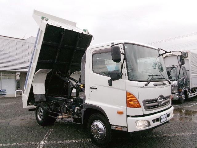 ヒノレンジャー 　ダンプ　上物極東開発製　荷台寸３３７ｘ２０６ｘ３３　積載３．６ｔ　電動コボレーン付　ロックピン有　６速ミッション　中型免許（８ｔ限定）対応車　排ガス適合（17枚目）