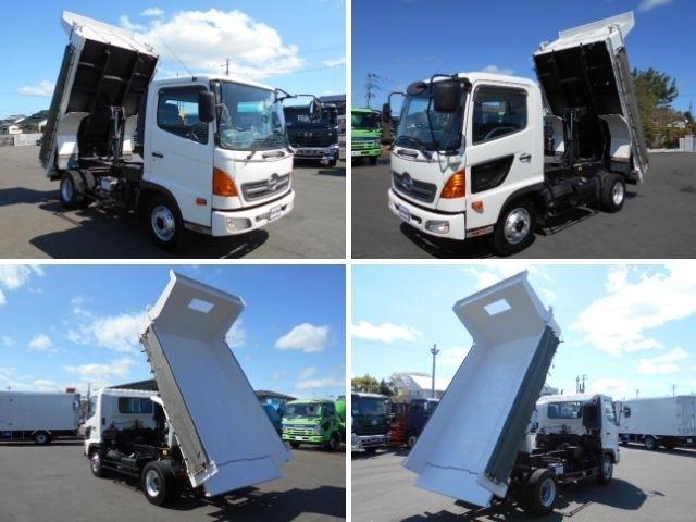 ヒノレンジャー 　Ｌゲートダンプ／Ｆゲートダンプ　上物新明和製　積載３．７５ｔ　電動コボレーン付　走行７．３万ｋｍ　６速ミッション（23枚目）