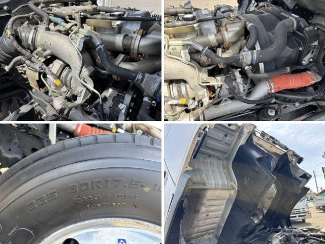 ヒノレンジャー 　アルミウイング　上物トランテックス製　荷台寸法６２７ｘ２４０ｘ２４１　荷台床板張り　積載２．７５ｔ　ラッシングレール２段　内フック５対　アオリ開閉サポート　後輪エアサス　ハイルーフ　アルミホイール装着（32枚目）