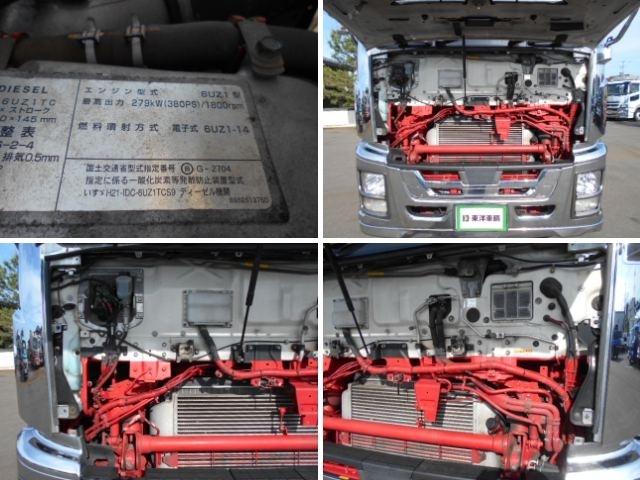 ギガ 　林業仕様　上物古河ユニック　積載１０．３ｔ　３６０℃回転グラップル付　荷台寸法８２６×２４６　ハイルーフ　２デフ　リターダー　アルミホイール　走行８１．５万ｋｍ　７速ミッション（31枚目）