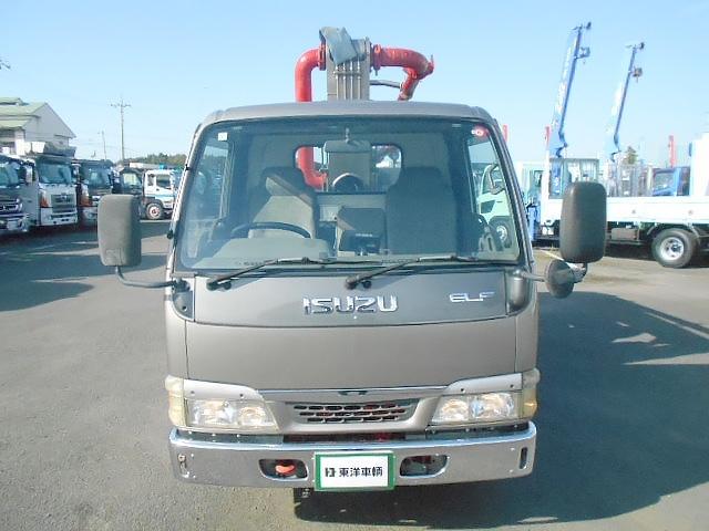 エルフトラック 　コンクリートポンプ車　上物極東開発製　上物型式ＰＨ３５－１１　真空スクイーズ式　３段屈折式ブーム　地上高１１．４ｍ　３６０°全旋回　ラジコン２個あり（無線）　走行６万ｋｍ（8枚目）