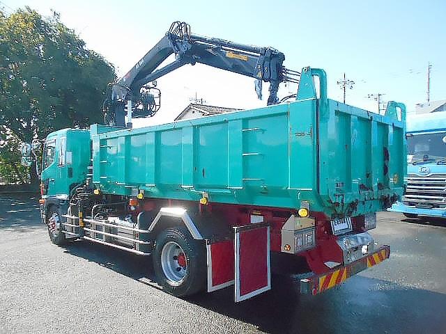 ヒノレンジャー  ヒアブクレーン付深ダンプ ヒアブクレーン(099) チューリップ型グラップル 回転式グラップル トップシート有 極東開発製深ダンプ 土砂禁 積載5.1t 増トン車 走行8.4万km ダンプ後方下開き(7枚目)