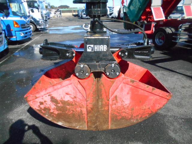 ヒノレンジャー  ヒアブクレーン付深ダンプ ヒアブクレーン(099) チューリップ型グラップル 回転式グラップル トップシート有 極東開発製深ダンプ 土砂禁 積載5.1t 増トン車 走行8.4万km ダンプ後方下開き(20枚目)