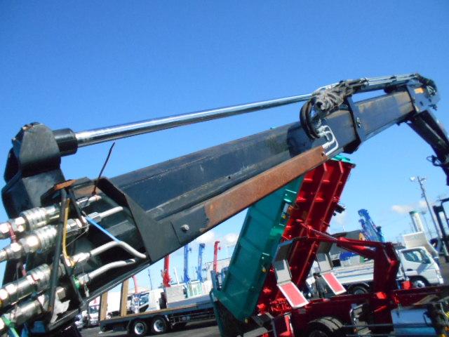 ヒノレンジャー  ヒアブクレーン付深ダンプ ヒアブクレーン(099) チューリップ型グラップル 回転式グラップル トップシート有 極東開発製深ダンプ 土砂禁 積載5.1t 増トン車 走行8.4万km ダンプ後方下開き(23枚目)