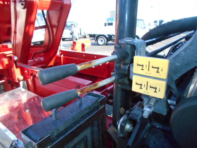 ヒノレンジャー  ヒアブクレーン付深ダンプ ヒアブクレーン(099) チューリップ型グラップル 回転式グラップル トップシート有 極東開発製深ダンプ 土砂禁 積載5.1t 増トン車 走行8.4万km ダンプ後方下開き(27枚目)