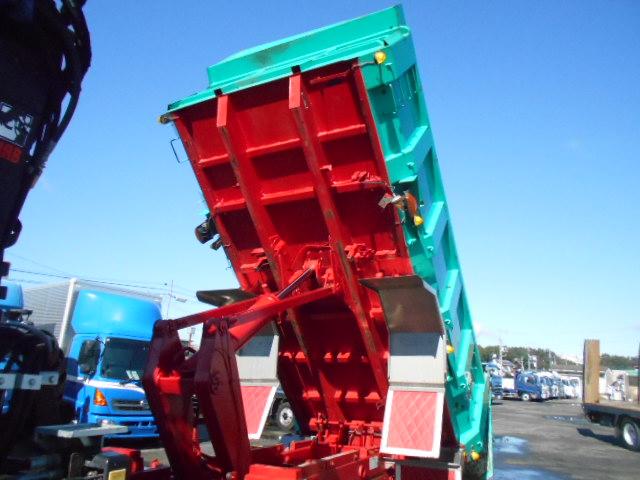 ヒノレンジャー  ヒアブクレーン付深ダンプ ヒアブクレーン(099) チューリップ型グラップル 回転式グラップル トップシート有 極東開発製深ダンプ 土砂禁 積載5.1t 増トン車 走行8.4万km ダンプ後方下開き(38枚目)