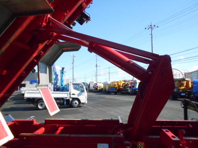 ヒノレンジャー  ヒアブクレーン付深ダンプ ヒアブクレーン(099) チューリップ型グラップル 回転式グラップル トップシート有 極東開発製深ダンプ 土砂禁 積載5.1t 増トン車 走行8.4万km ダンプ後方下開き(40枚目)