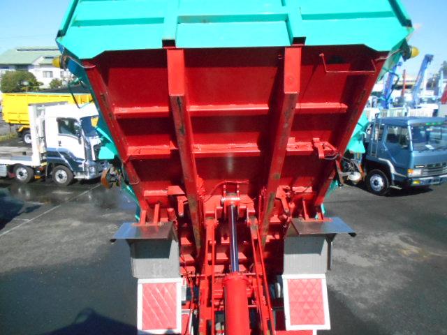 ヒノレンジャー  ヒアブクレーン付深ダンプ ヒアブクレーン(099) チューリップ型グラップル 回転式グラップル トップシート有 極東開発製深ダンプ 土砂禁 積載5.1t 増トン車 走行8.4万km ダンプ後方下開き(42枚目)