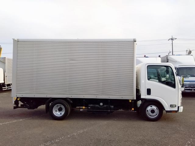 エルフトラック 跳ね上げPG付アルミバン 上物日本フルハーフ 標準ロングボディ 積載2.95t 荷台寸法446×176×207 荷台床木張り パワーゲート日本フルハーフ製 左サイド扉 ラッシングレール1段 ハイキャブ(9枚目)