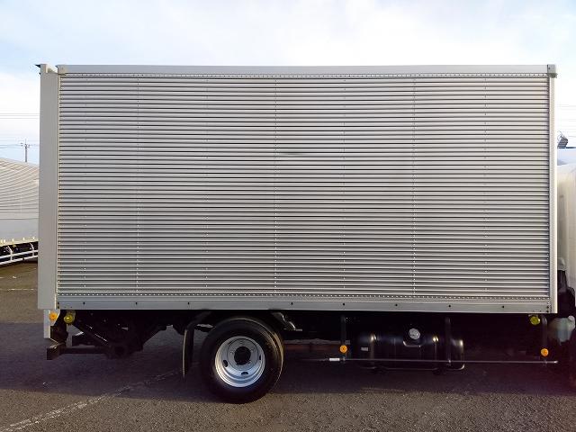 エルフトラック 跳ね上げPG付アルミバン 上物日本フルハーフ 標準ロングボディ 積載2.95t 荷台寸法446×176×207 荷台床木張り パワーゲート日本フルハーフ製 左サイド扉 ラッシングレール1段 ハイキャブ(27枚目)