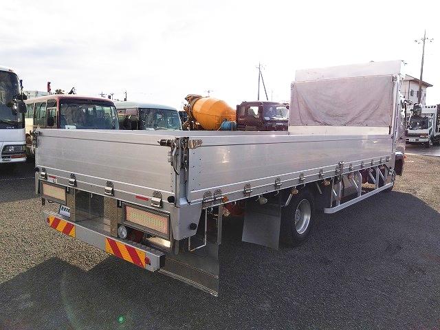 ヒノレンジャー アルミブロック平ボディ 積載3t 6.1mワイドボディ 荷台寸法611×236×48 荷台床木張り 内フック あおり開閉サポート ベッド付 メッキパーツ ETC ドラレコ 燃料タンク150L×2(7枚目)