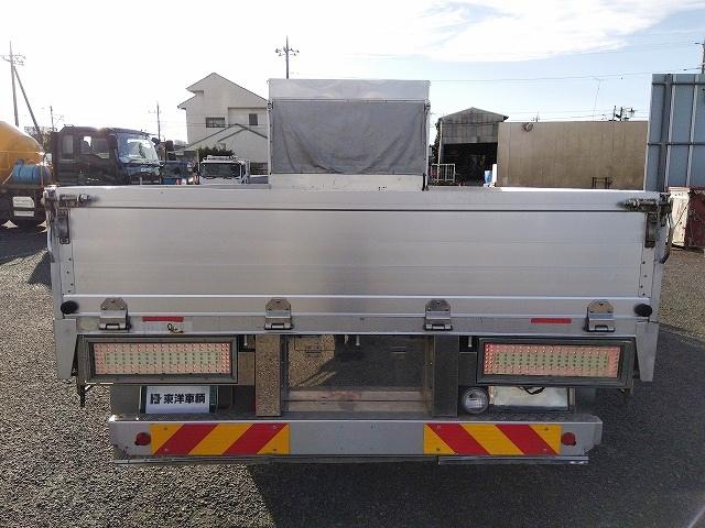 ヒノレンジャー アルミブロック平ボディ 積載3t 6.1mワイドボディ 荷台寸法611×236×48 荷台床木張り 内フック あおり開閉サポート ベッド付 メッキパーツ ETC ドラレコ 燃料タンク150L×2(10枚目)