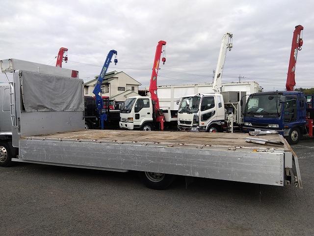 ヒノレンジャー アルミブロック平ボディ 積載3t 6.1mワイドボディ 荷台寸法611×236×48 荷台床木張り 内フック あおり開閉サポート ベッド付 メッキパーツ ETC ドラレコ 燃料タンク150L×2(35枚目)