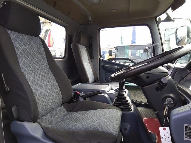 ヒノレンジャー 車両運搬車 2台積み 上物丸文製 積載3.05t 上物内寸580×215 自動歩み付 歩み寸法(1本)326×58 バックモニター付 ETC付 走行38.4万km 6速ミッション(13枚目)