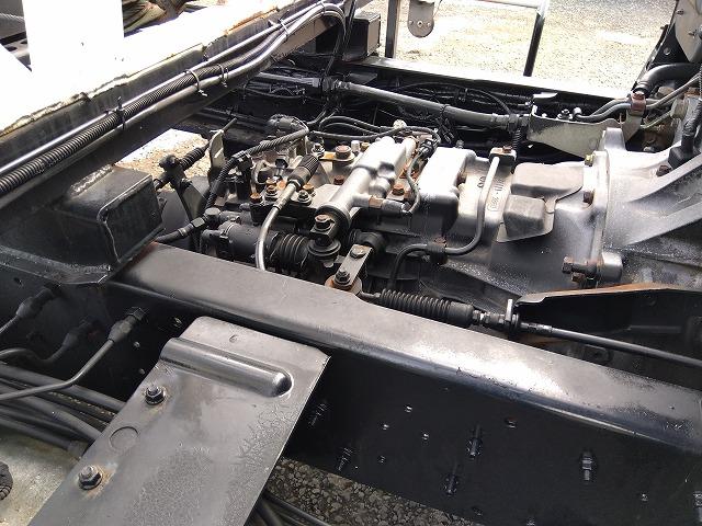 ヒノレンジャー 車両運搬車 2台積み 上物丸文製 積載3.05t 上物内寸580×215 自動歩み付 歩み寸法(1本)326×58 バックモニター付 ETC付 走行38.4万km 6速ミッション(70枚目)