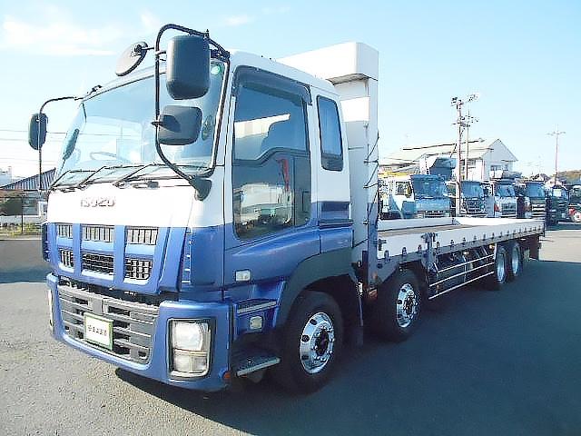 ギガ アルミブロック平ボディ 5方開 支柱抜き差し可 荷台床木張り 内フック27対 センターフック15カ所 荷台内寸951x235x20 後輪エアサス 7速ミッション 積載15t 25t車 リターダー有(3枚目)