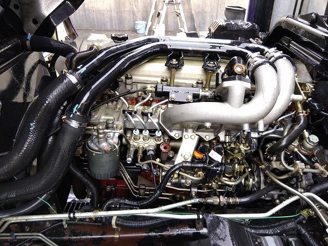 ヒノレンジャー 　セーフティローダー　上物花見台製　積載１１ｔ　ウインチ付　自動歩み付　増トン車　２デフ　ベッド付　走行４３．５万ｋｍ　６速ミッション　タイヤサイズ２４５／７０Ｒ１９．５（41枚目）