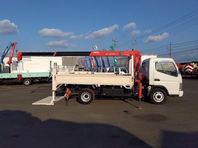 キャンター PG付クレーン付平ボディ 上物古河ユニック製 3段ブーム 2.9t吊 フックイン 差し違いアウトリガー 積載3.55t 荷台寸378×208×37 ワイド超ロングボディ アオリサポート付 垂直PG付(26枚目)