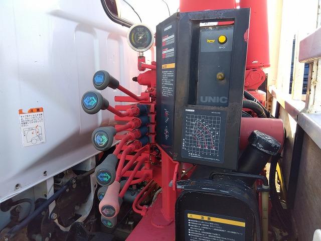 キャンター PG付クレーン付平ボディ 上物古河ユニック製 3段ブーム 2.9t吊 フックイン 差し違いアウトリガー 積載3.55t 荷台寸378×208×37 ワイド超ロングボディ アオリサポート付 垂直PG付(36枚目)