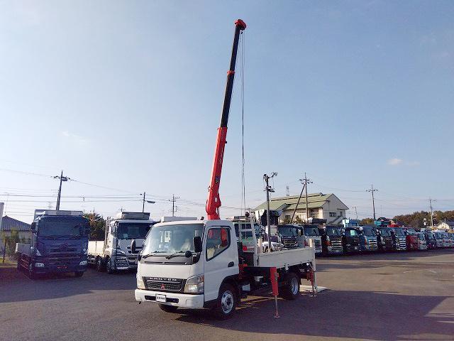 キャンター PG付クレーン付平ボディ 上物古河ユニック製 3段ブーム 2.9t吊 フックイン 差し違いアウトリガー 積載3.55t 荷台寸378×208×37 ワイド超ロングボディ アオリサポート付 垂直PG付(39枚目)