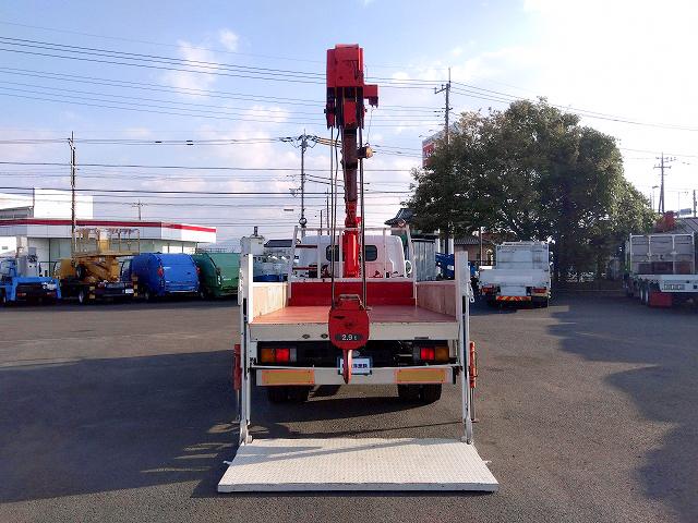 キャンター PG付クレーン付平ボディ 上物古河ユニック製 3段ブーム 2.9t吊 フックイン 差し違いアウトリガー 積載3.55t 荷台寸378×208×37 ワイド超ロングボディ アオリサポート付 垂直PG付(42枚目)