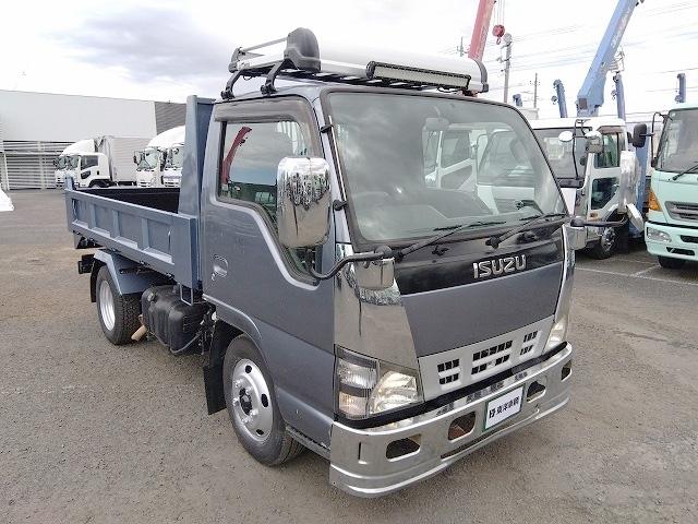 エルフトラック ローダーダンプ/セーフティダンプ 上物花見台製 積載3t 荷台寸法304x160x36 4ナンバー シートキャリア付 メッキパーツ ETC 走行10.6万km 5速ミッション(2枚目)