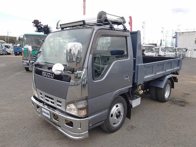 エルフトラック ローダーダンプ/セーフティダンプ 上物花見台製 積載3t 荷台寸法304x160x36 4ナンバー シートキャリア付 メッキパーツ ETC 走行10.6万km 5速ミッション(3枚目)