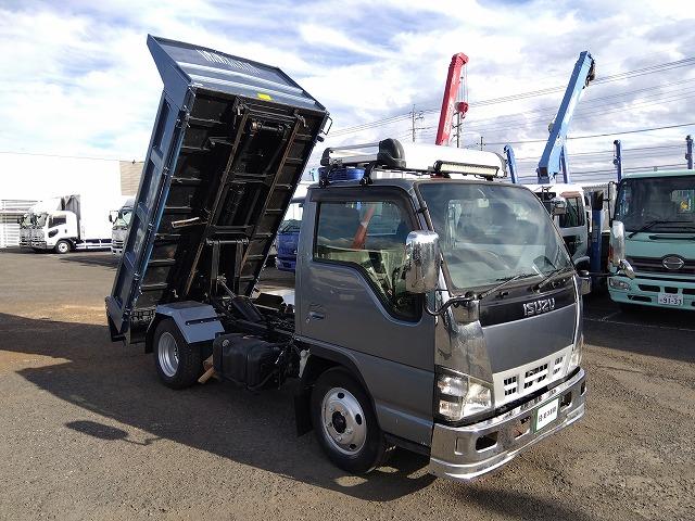 エルフトラック ローダーダンプ/セーフティダンプ 上物花見台製 積載3t 荷台寸法304x160x36 4ナンバー シートキャリア付 メッキパーツ ETC 走行10.6万km 5速ミッション(18枚目)