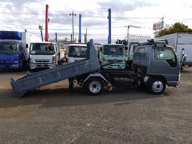 エルフトラック ローダーダンプ/セーフティダンプ 上物花見台製 積載3t 荷台寸法304x160x36 4ナンバー シートキャリア付 メッキパーツ ETC 走行10.6万km 5速ミッション(24枚目)