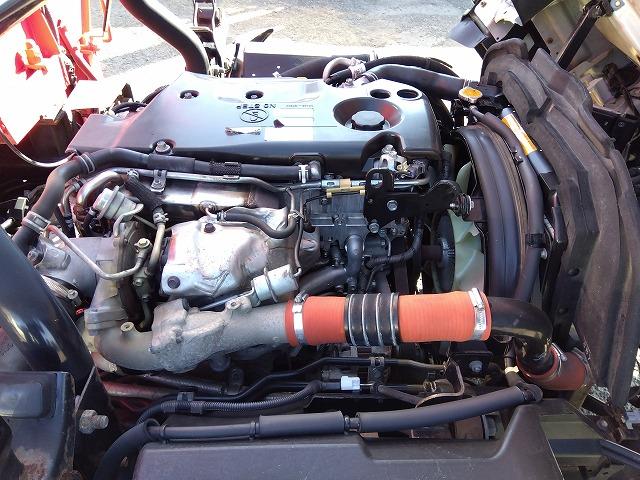 エルフトラック クレーン付平ボディ 上物古河ユニック製 4段ブーム ラジコン付(無線) フックイン 2.9t吊り 差し違いアウトリガー 積載3t ワイドボディ 荷台寸法356x208x35 荷台床木張り 内フック付(51枚目)