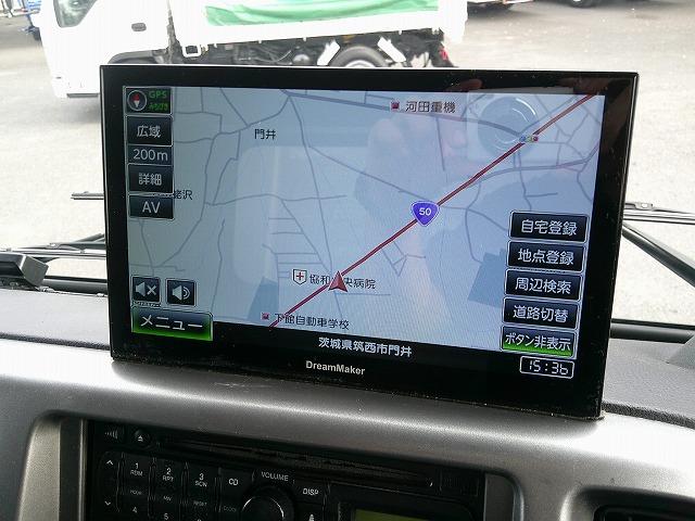 ヒノレンジャー 　アルミウイング　上物トランテックス製　積載７ｔ　荷台寸７２７×２２３×２３１　７．２ｍセミワイドボディ　増トン車　ラッシングレール１段　内フック８対　ハイルーフ　リーフサス　横ネタ鉄製　社外ナビ有（26枚目）