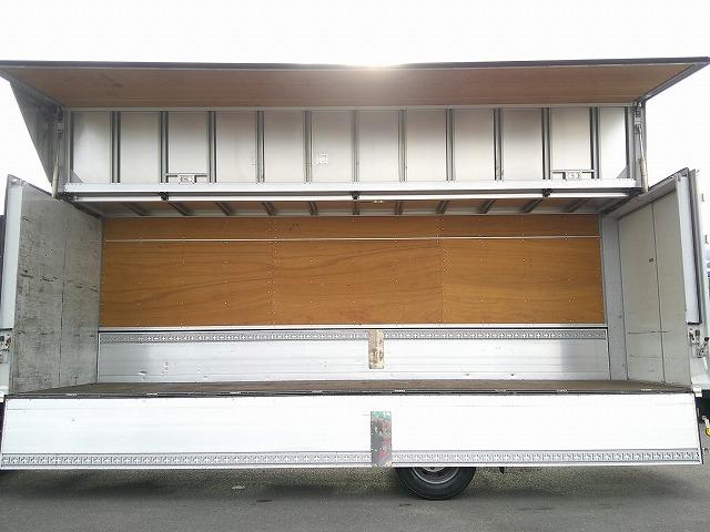 ヒノレンジャー 　アルミウイング　上物トランテックス製　積載７ｔ　荷台寸７２７×２２３×２３１　７．２ｍセミワイドボディ　増トン車　ラッシングレール１段　内フック８対　ハイルーフ　リーフサス　横ネタ鉄製　社外ナビ有（38枚目）