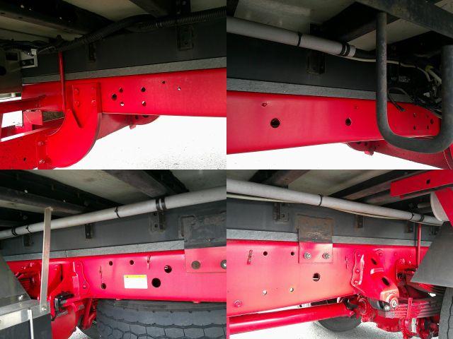 ヒノレンジャー 　アルミウイング　上物トランテックス製　積載７ｔ　荷台寸７２７×２２３×２３１　７．２ｍセミワイドボディ　増トン車　ラッシングレール１段　内フック８対　ハイルーフ　リーフサス　横ネタ鉄製　社外ナビ有（77枚目）