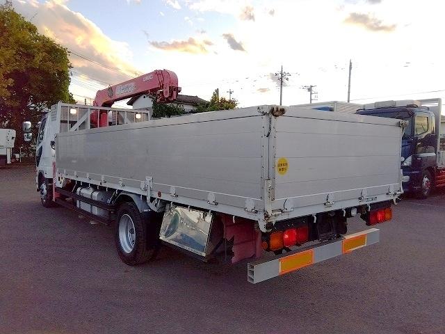 ファイター クレーン付アルミブロック平ボディ 上物古河ユニック製 4段ブーム ラジコン付(無線) 2.9t吊 フックイン 差し違い&角足 6m標準ボディ 荷台寸法605x217x79 荷台床縞板張 内フック有(7枚目)