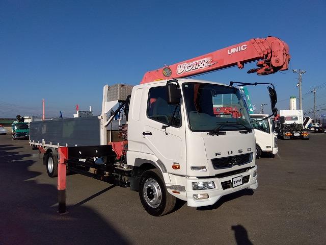 ファイター クレーン付アルミブロック平ボディ 上物古河ユニック製 4段ブーム ラジコン付(無線) 2.9t吊 フックイン 差し違い&角足 6m標準ボディ 荷台寸法605x217x79 荷台床縞板張 内フック有(34枚目)