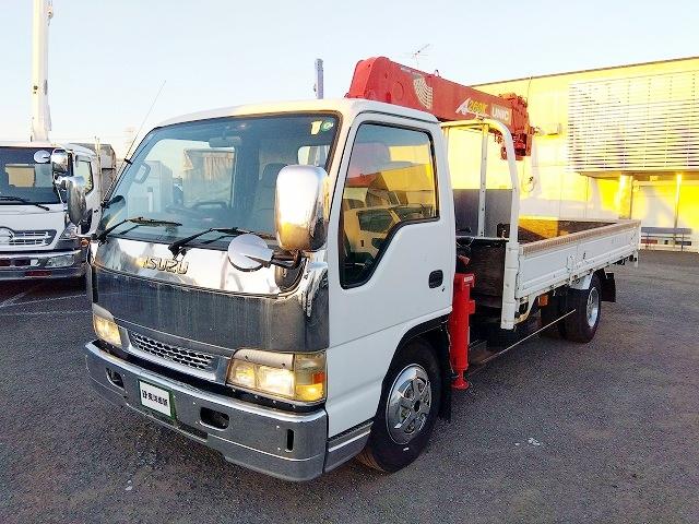 アトラストラック クレーン付平ボディ 上物古河ユニック製 6段ブーム ラジコン付(無線) 2.6t吊 リアジャッキ付 フックイン ワイド超ロングボディ 積載3.25t 荷台寸法434x208x39 荷台床鉄板張り(2枚目)