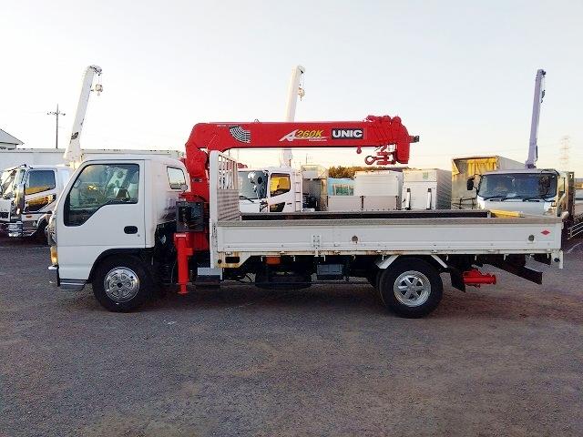 アトラストラック クレーン付平ボディ 上物古河ユニック製 6段ブーム ラジコン付(無線) 2.6t吊 リアジャッキ付 フックイン ワイド超ロングボディ 積載3.25t 荷台寸法434x208x39 荷台床鉄板張り(8枚目)