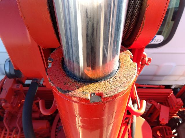 アトラストラック クレーン付平ボディ 上物古河ユニック製 6段ブーム ラジコン付(無線) 2.6t吊 リアジャッキ付 フックイン ワイド超ロングボディ 積載3.25t 荷台寸法434x208x39 荷台床鉄板張り(26枚目)