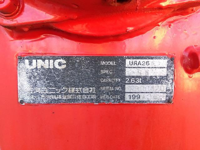 アトラストラック クレーン付平ボディ 上物古河ユニック製 6段ブーム ラジコン付(無線) 2.6t吊 リアジャッキ付 フックイン ワイド超ロングボディ 積載3.25t 荷台寸法434x208x39 荷台床鉄板張り(31枚目)