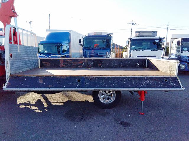 アトラストラック クレーン付平ボディ 上物古河ユニック製 6段ブーム ラジコン付(無線) 2.6t吊 リアジャッキ付 フックイン ワイド超ロングボディ 積載3.25t 荷台寸法434x208x39 荷台床鉄板張り(34枚目)