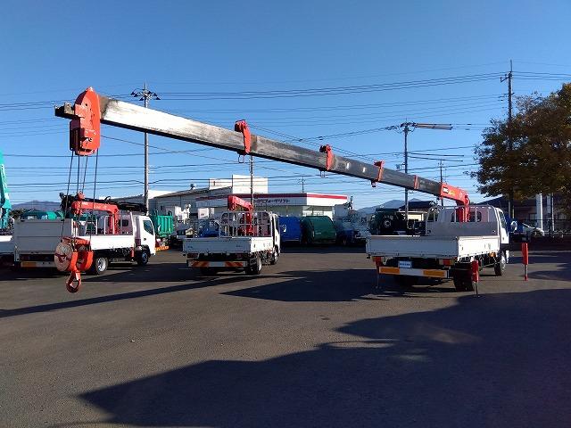 アトラストラック クレーン付平ボディ 上物古河ユニック製 6段ブーム ラジコン付(無線) 2.6t吊 リアジャッキ付 フックイン ワイド超ロングボディ 積載3.25t 荷台寸法434x208x39 荷台床鉄板張り(39枚目)