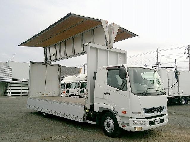 ファイター 　アルミウイング　上物パブコ製　荷台寸６２３ｘ２２３ｘ２３１　積載２．６５ｔ　６．２ｍセミワイドボディ　荷台床木張り　ラッシングレール２段　内フック５対　格納ＰＧ付パブコ製（6枚目）