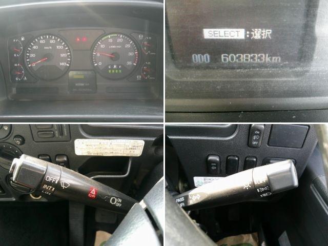 ファイター 　アルミウイング　上物パブコ製　荷台寸６２３ｘ２２３ｘ２３１　積載２．６５ｔ　６．２ｍセミワイドボディ　荷台床木張り　ラッシングレール２段　内フック５対　格納ＰＧ付パブコ製（15枚目）