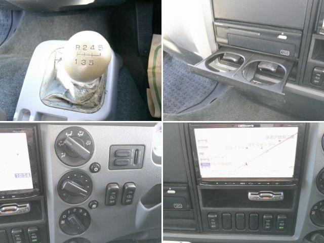 ファイター 　クレーン付平ボディ　上物古河ユニック製　４段ブーム　２．９ｔ吊　フックイン　角足、差違いアウトリガー　リアジャッキ付　積載７．１ｔ　荷台寸５０９ｘ２３８ｘ１７　ワイドボディ　荷台床木張り　内フック９対（17枚目）