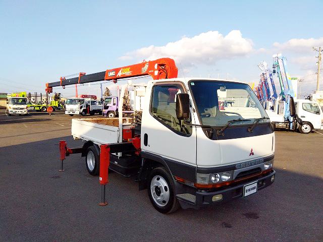 キャンター 　クレーン付平ボディ　上物古河ユニック製　４段ブーム　ラジコン付（無線）　２．３ｔ吊　リアジャッキ付　フックイン　ショートボディ　積載２ｔ　荷台寸法２４５×１６０×３８　荷台床鉄板張り（24枚目）