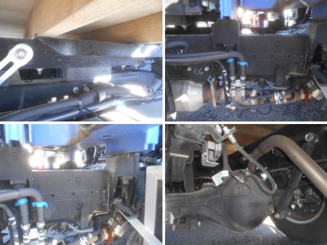 エルフトラック 　クレーン付平ボディ　上物タダノクレーン　３段ブーム　ラジコン付（無線）　フックイン　２．６ｔ吊　標準ロングボディ　積載２ｔ　荷台寸法３７０×１７９×３８　荷台床鉄板張り　内フック５対　鳥居工具箱付（80枚目）