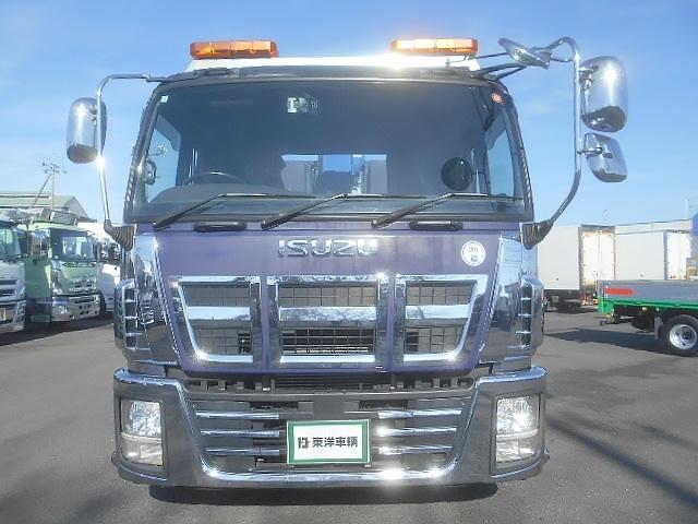 ギガ 　クレーン付ヒップリフター　上物タダノ製　ＺＥ５０５　５段ブーム　ラジコン付（無線）　２．９ｔ吊　フックイン　荷台花見台製　ＳＦ２５２　（無線ラジコン付）　ウインチ付　自動歩み　内フック　４軸低床（3枚目）