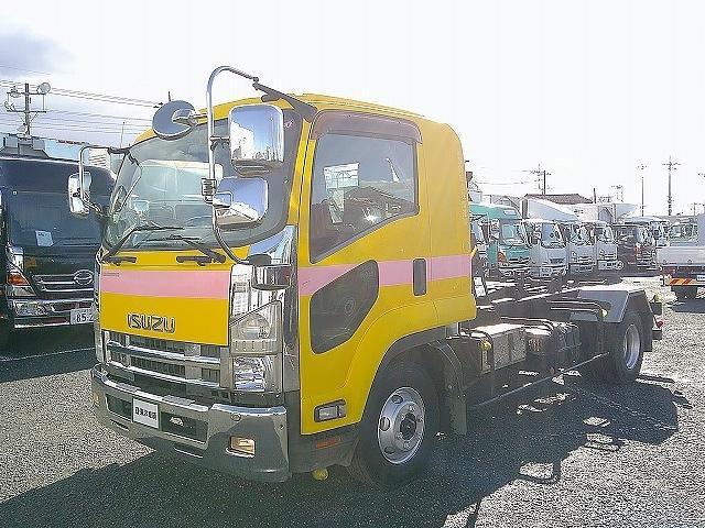 フォワード コンテナ専用車(アームロール) 上物新明和製 ツインホイスト 積載3.85t ベッド付 240馬力 カラーバックモニター有 6速ミッション 走行19万km台(4枚目)